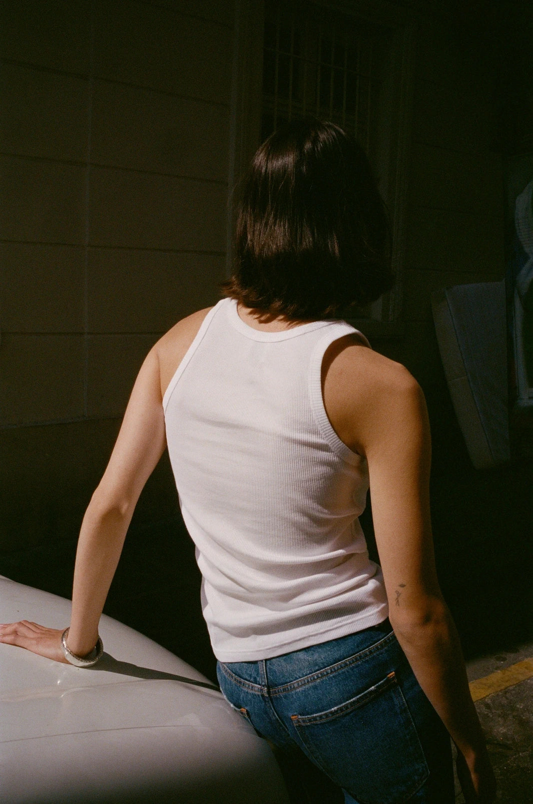 Débardeur Marcel Femme Blanc