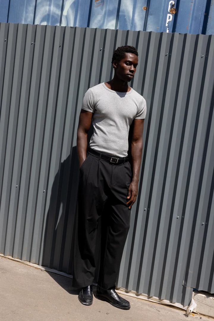 Maillot de Corps Homme Gris en coton