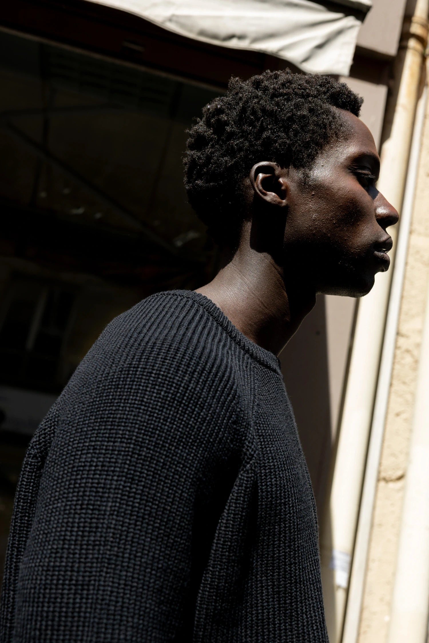 Pull Homme Laine Mérinos - Noir Charbon