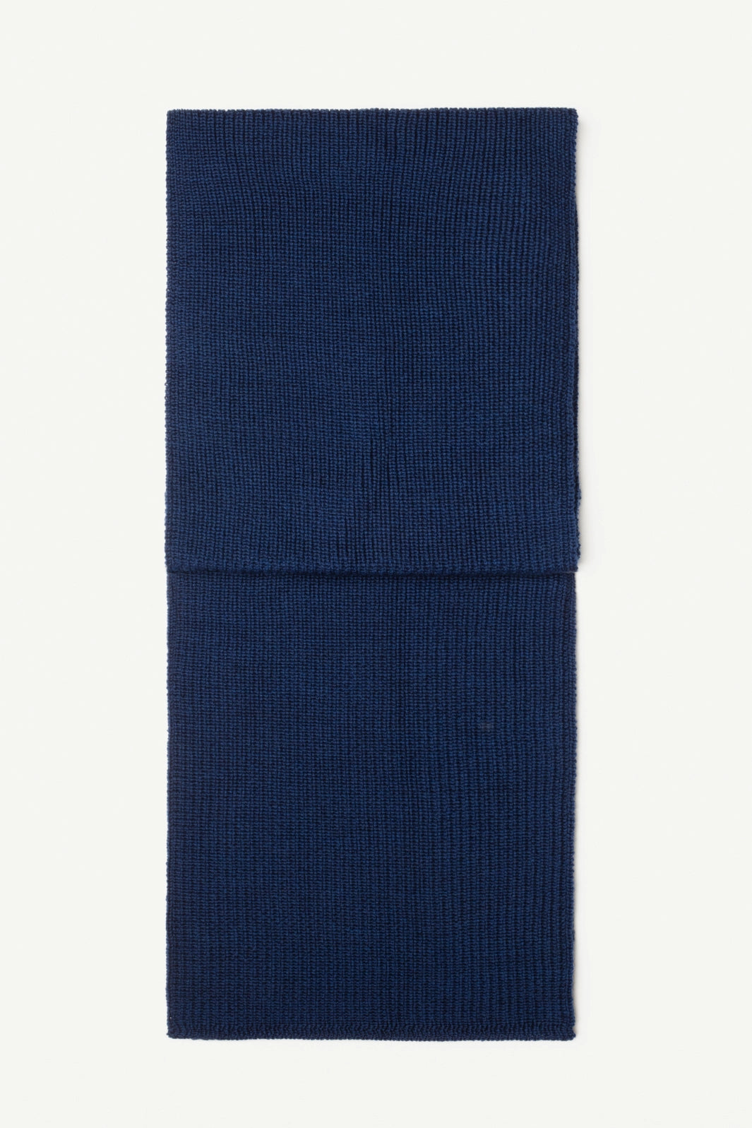 Echarpe unie laine mérinos bleu