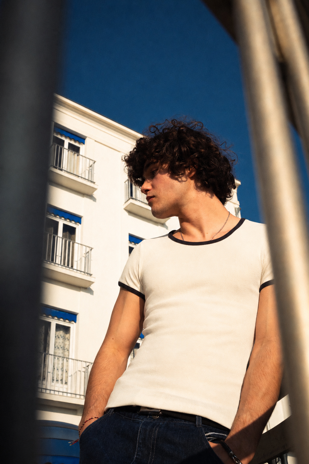 Maillot de corps homme bicolore made in france