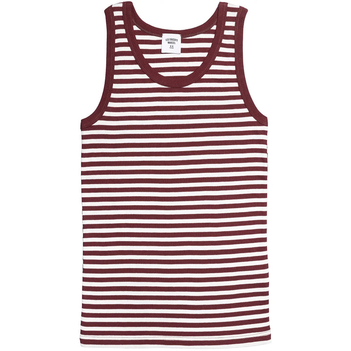 Das Marcel Matrosen Tank Top – Bordeauxrot / Ecru