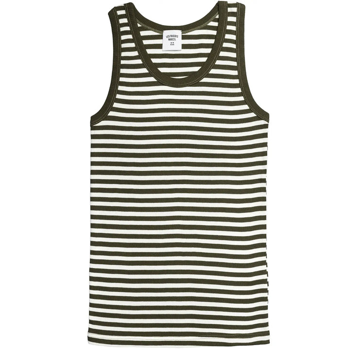 Das Marcel Matrosen Tank Top – Khaki / Ecru