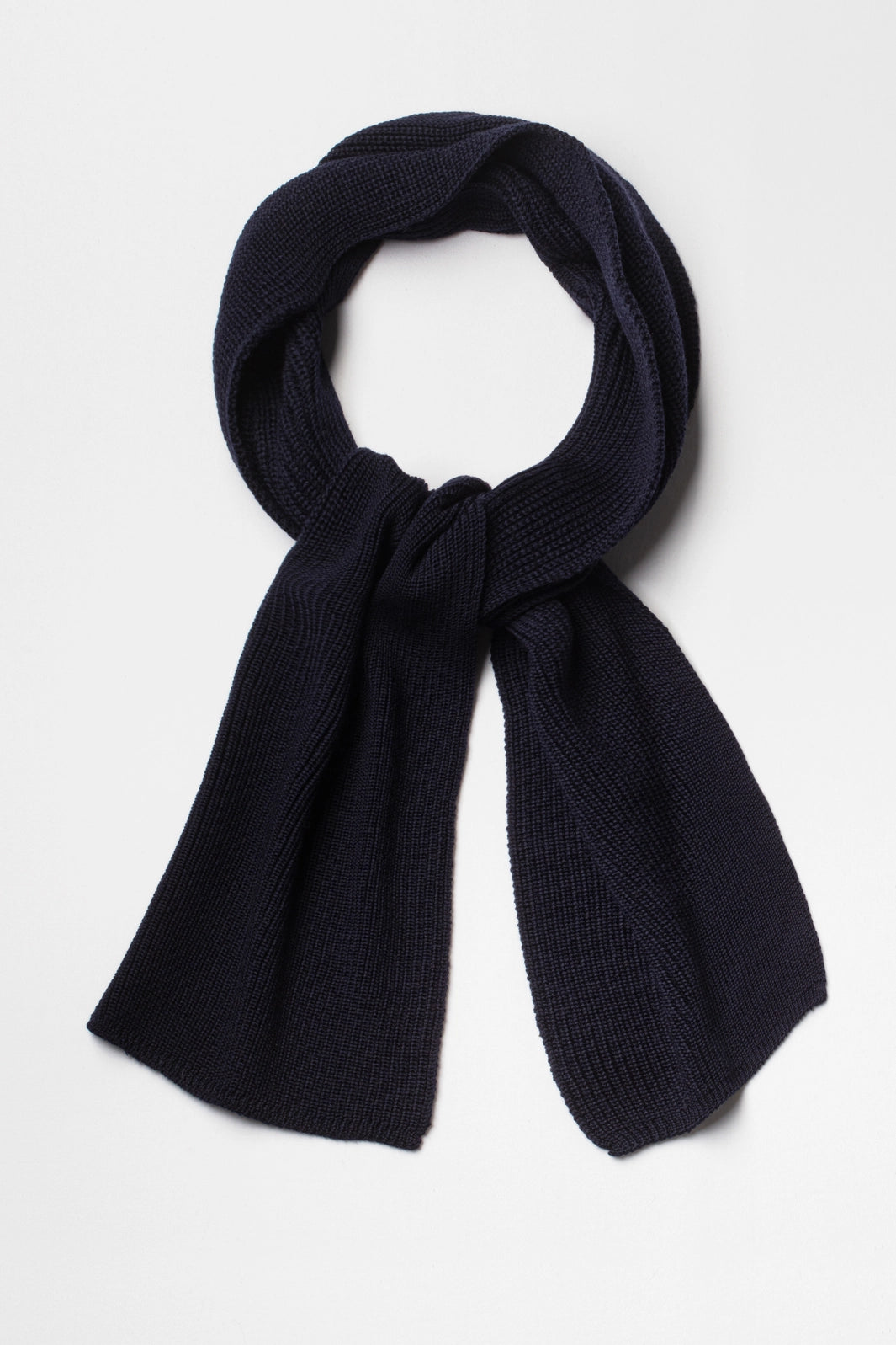 Echarpe laine mérinos bleu marine