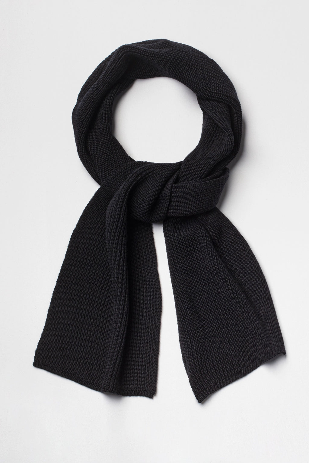 Echarpe laine mérinos noir