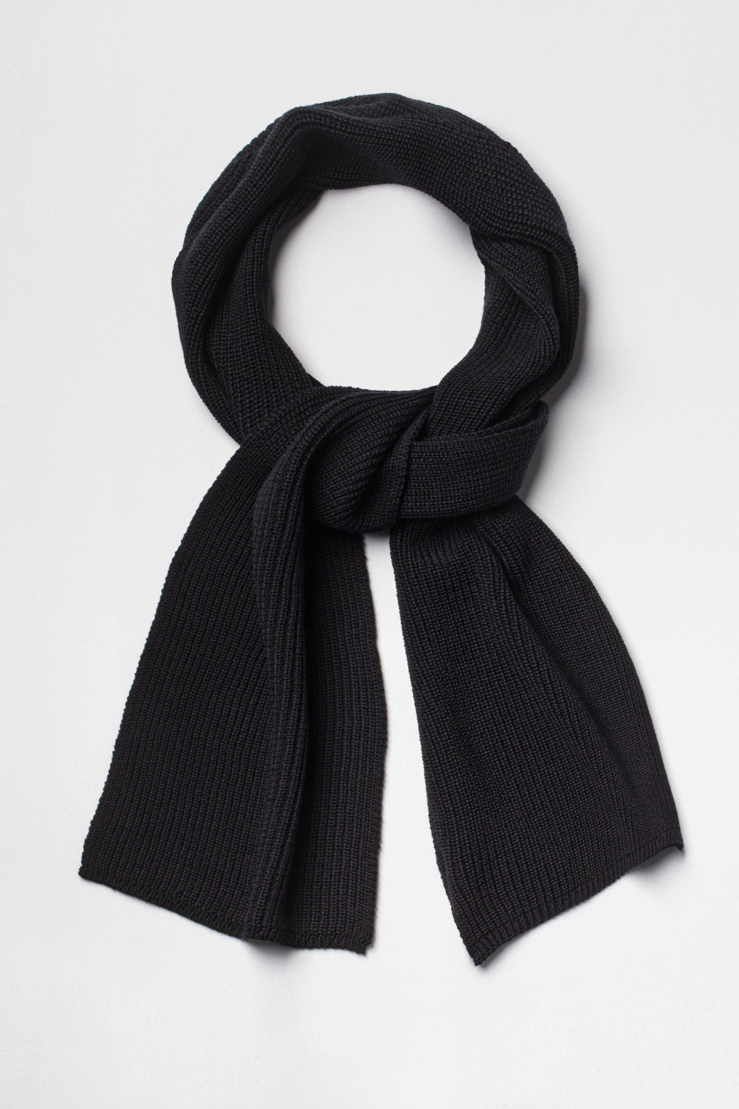 Echarpe laine mérinos noir