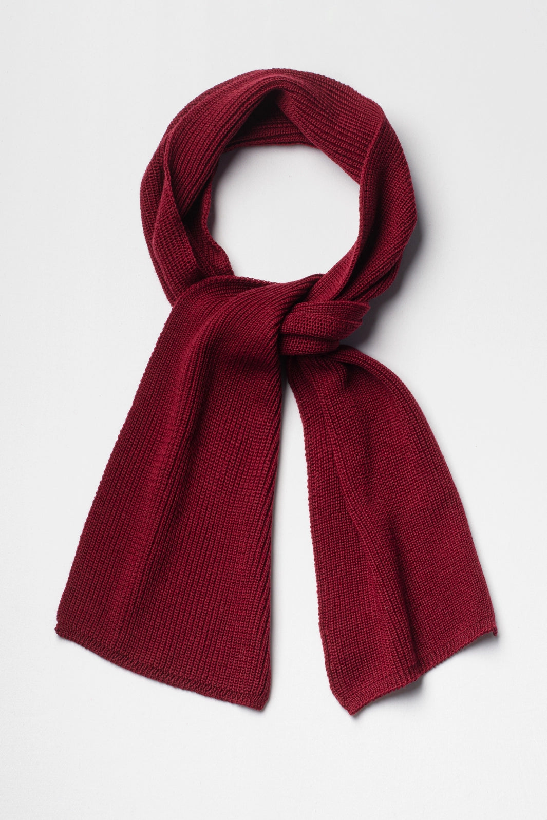 Echarpe laine mérinos rouge rubis