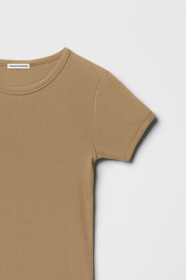 maillot de corps beige kraft en coton made in france