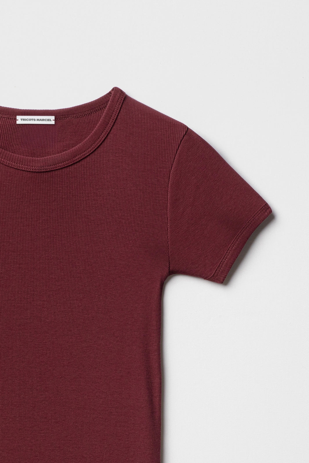 Maillot de Corps Bordeaux en coton Manches Courtes