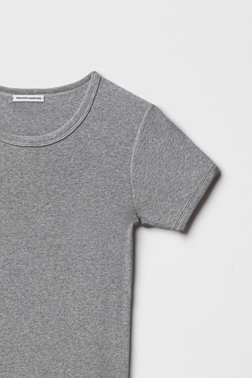 Maillot de Corps Gris manches courtes en coton