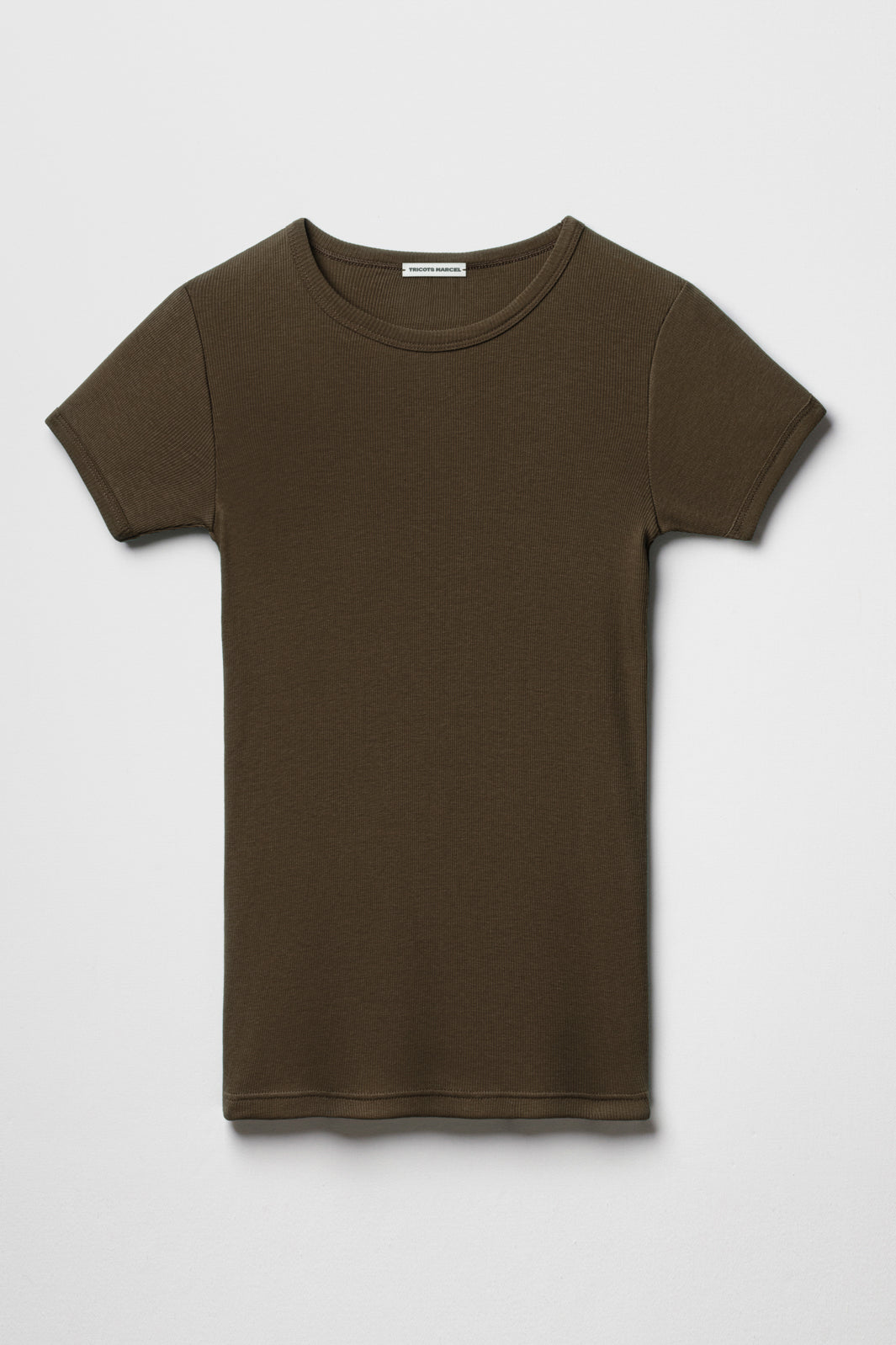 maillot de corps marron en coton pima