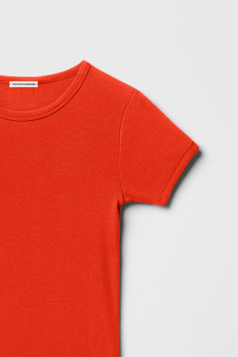 maillot de corps orange en coton made in France