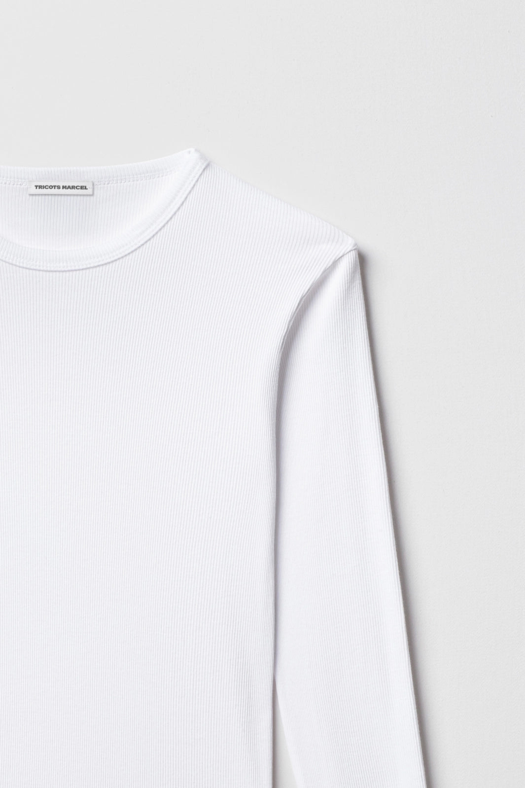 Maillot de Corps Blanc manches longues en coton