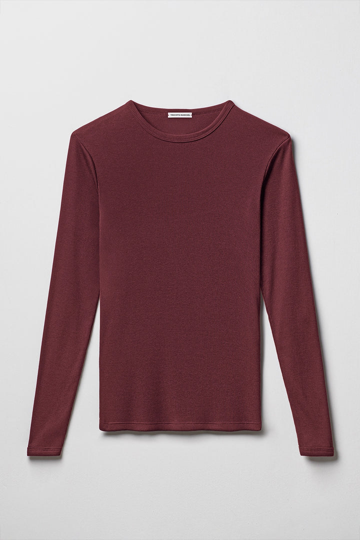 Maillot de corps Bordeaux manches longues -made in France