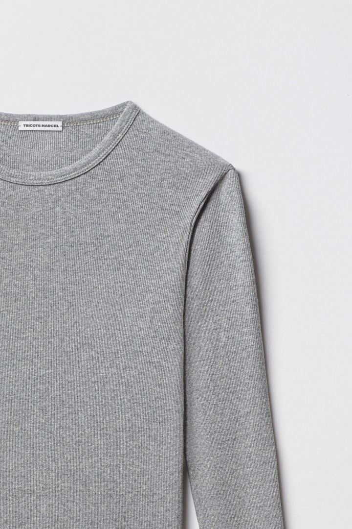 Maillot de Corps Gris manches longues en coton