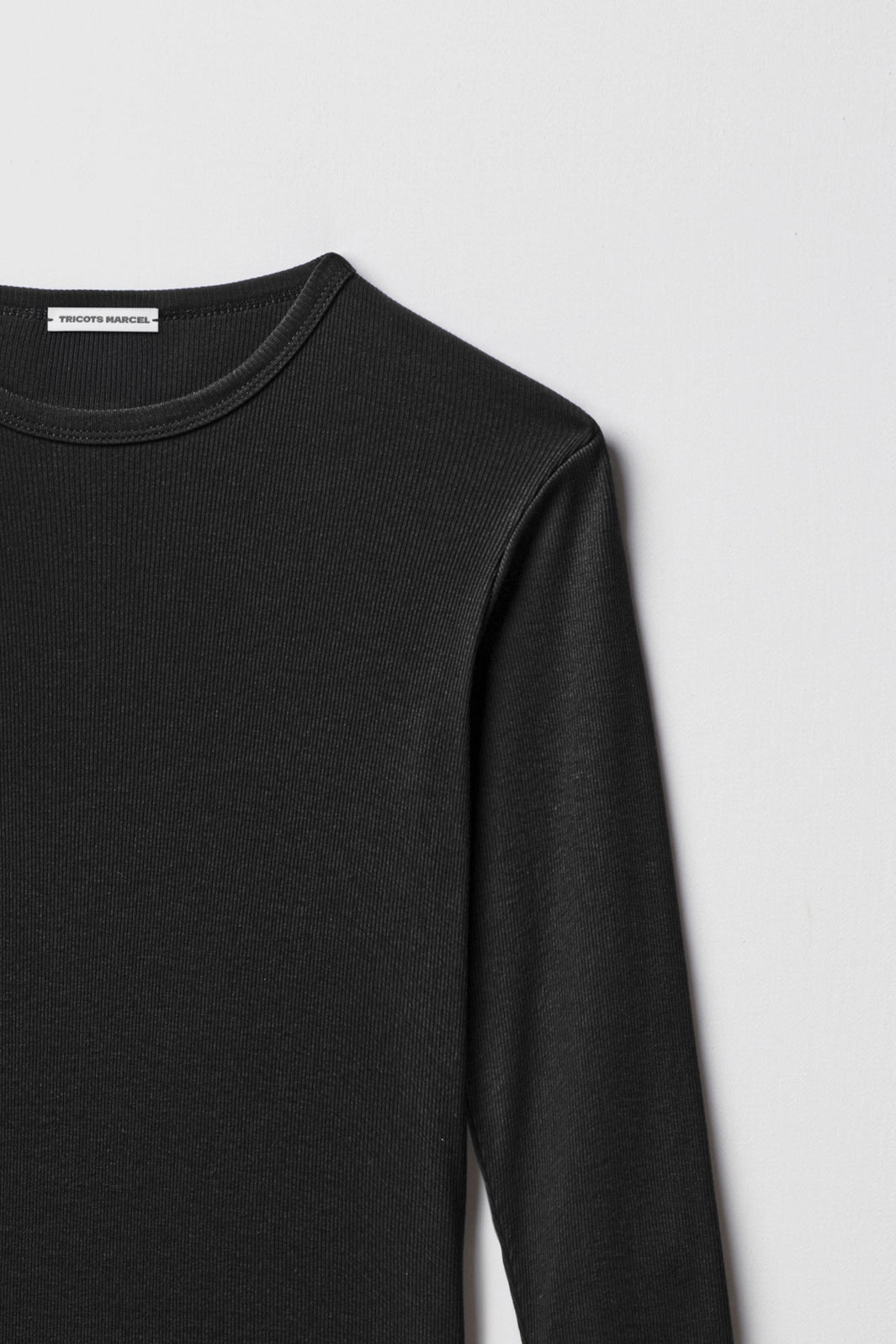 Maillot de Corps Noir manches longues en coton