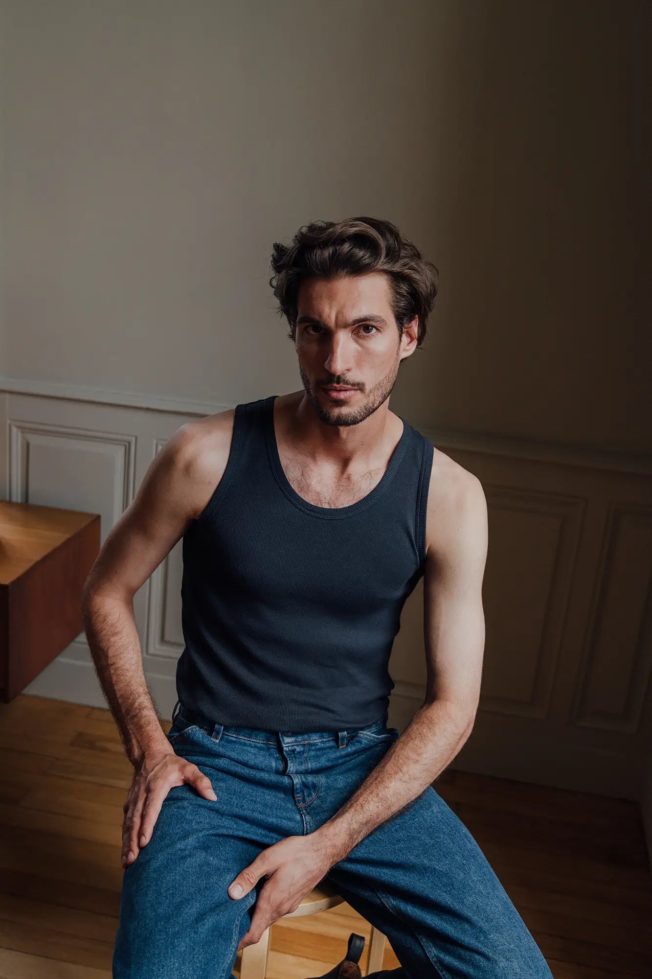 The Authentic Marcel Tank Top made in France. Les Tricots Marcel