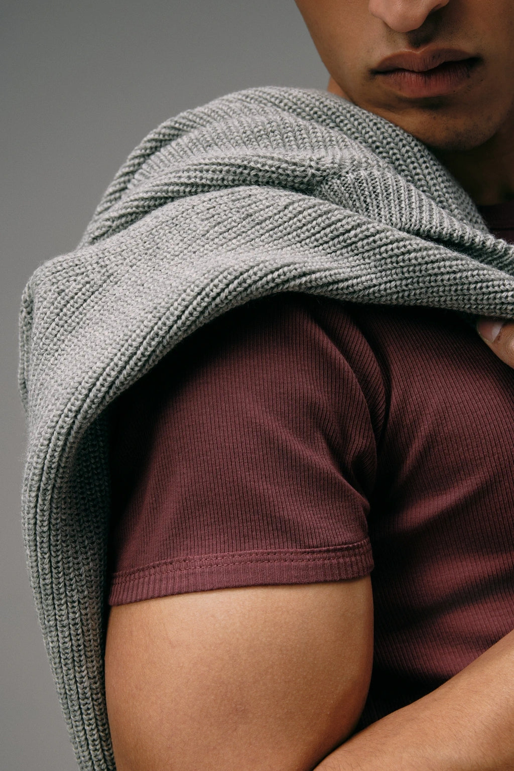 Maillot de Corps Homme Bordeaux Manches Courtes