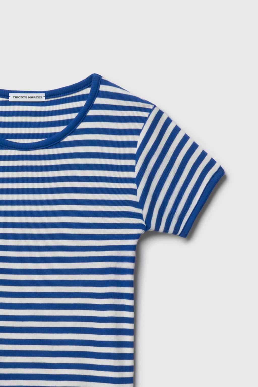 Maillot de Corps Rayé Bleu Ecru en coton Bio Made in france
