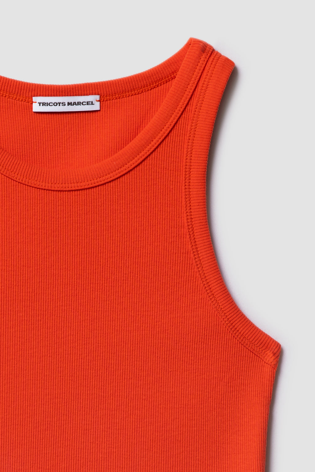 Débardeur Femme Top Marcel orange en coton
