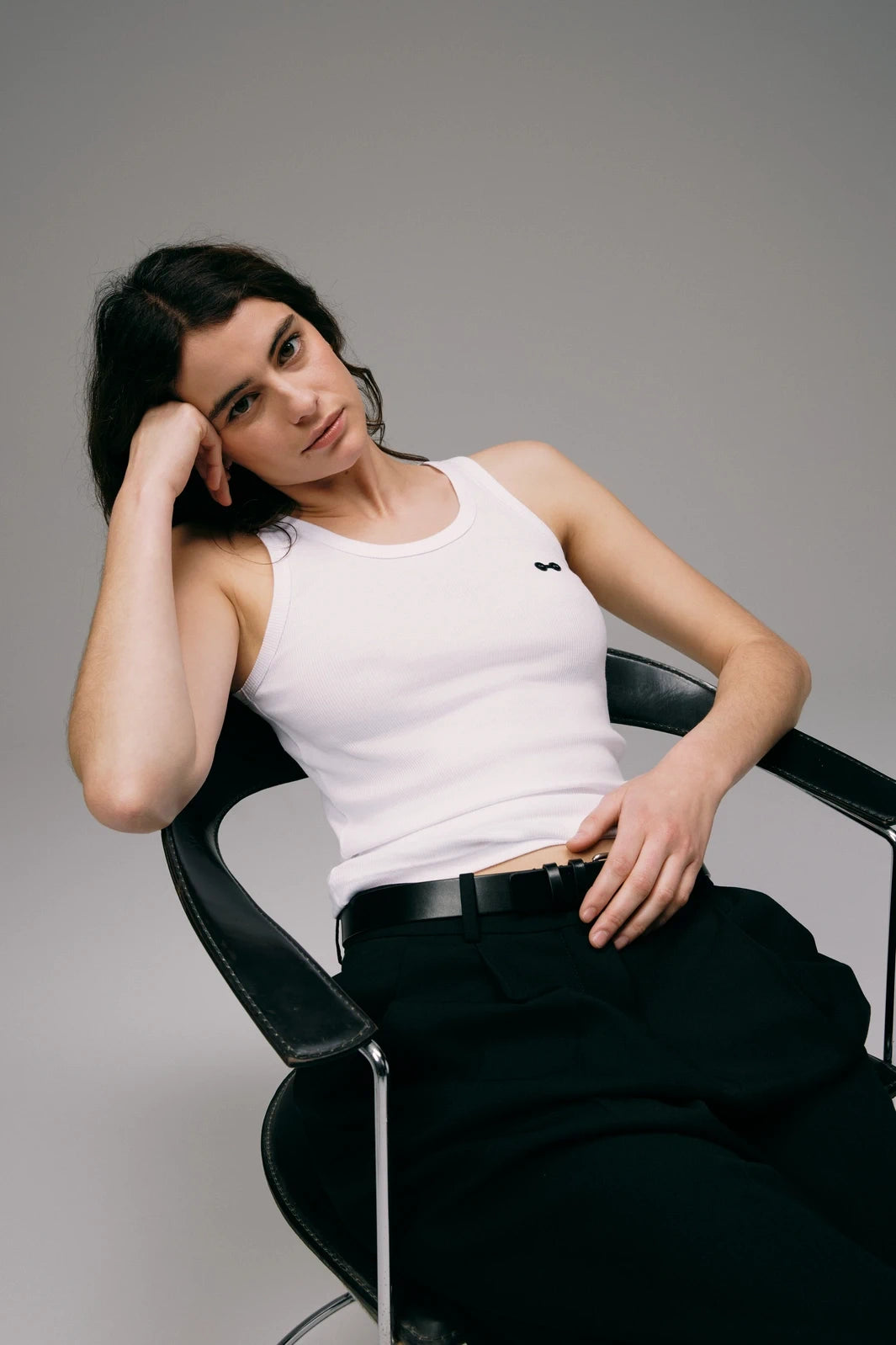 Débardeur Marcel Blanc femme en coton