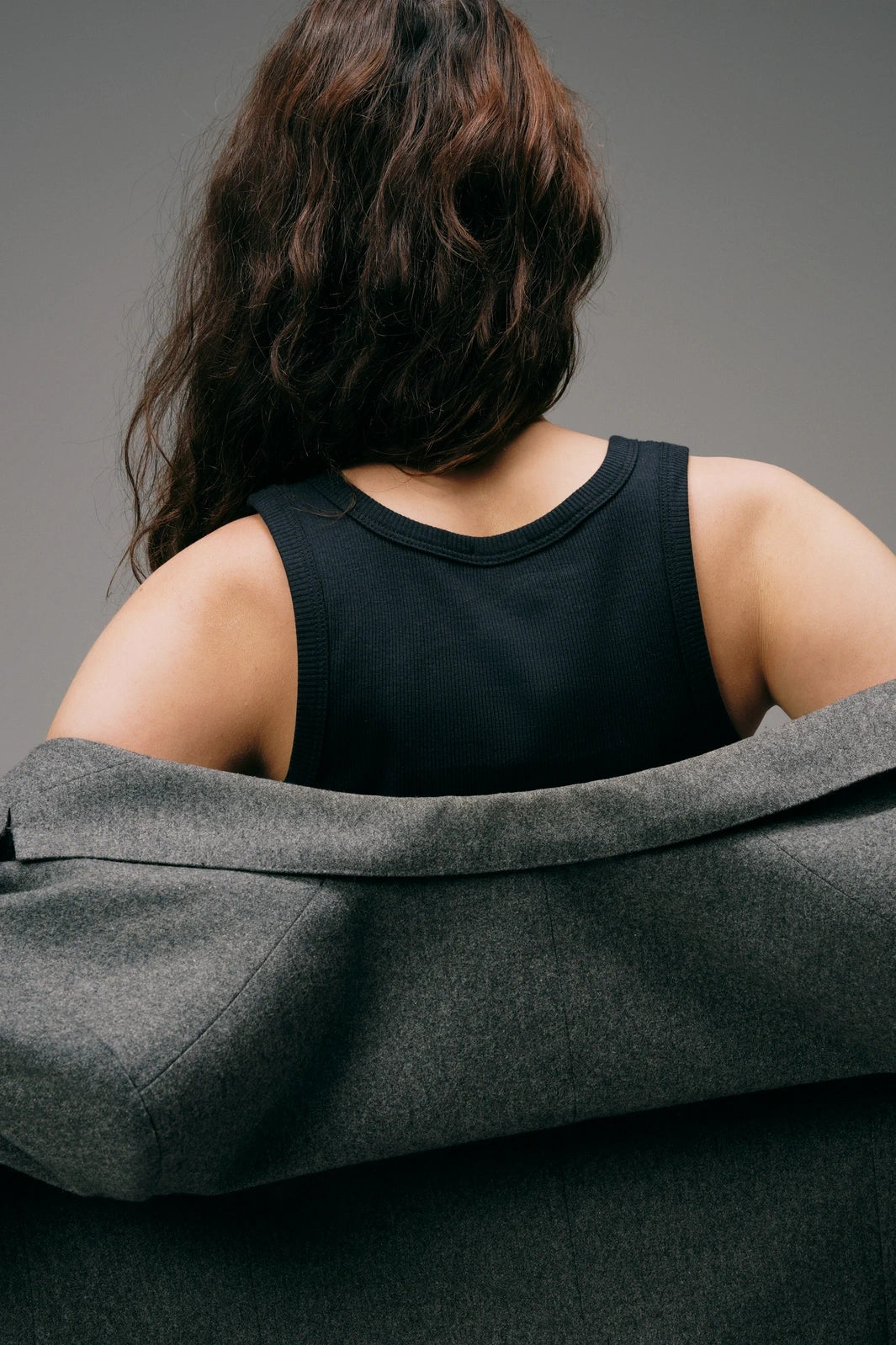 Dos Débardeur Marcel Noir Femme