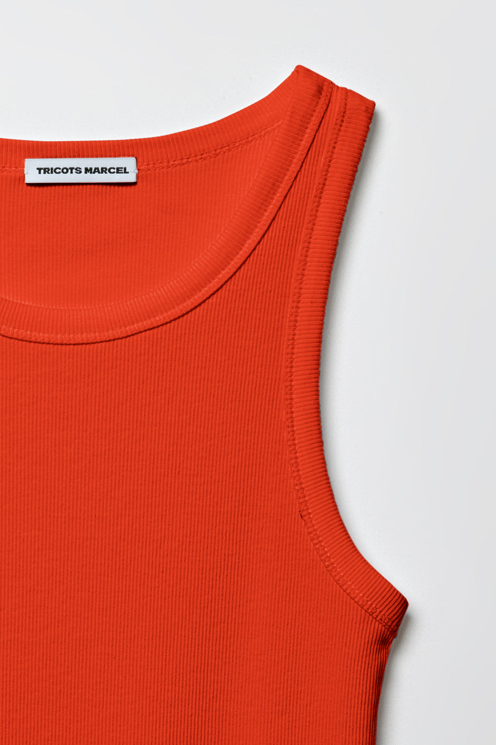 Débardeur Femme Top Marcel orange en coton