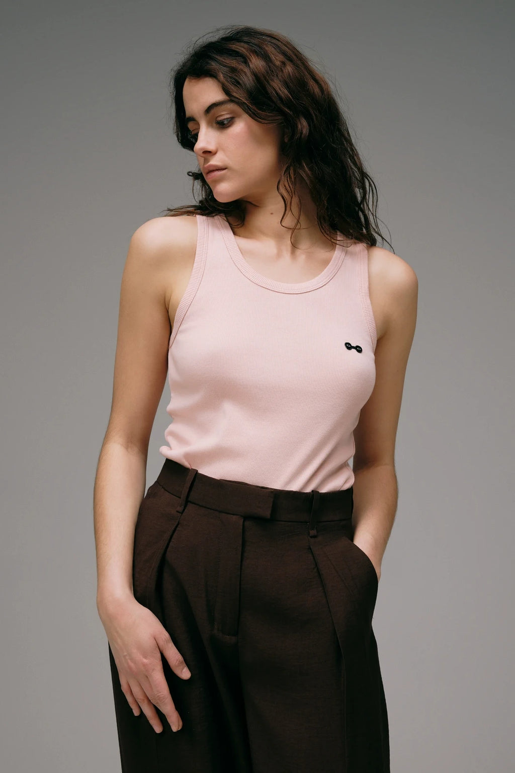 Débardeur Marcel Rose Femme en coton