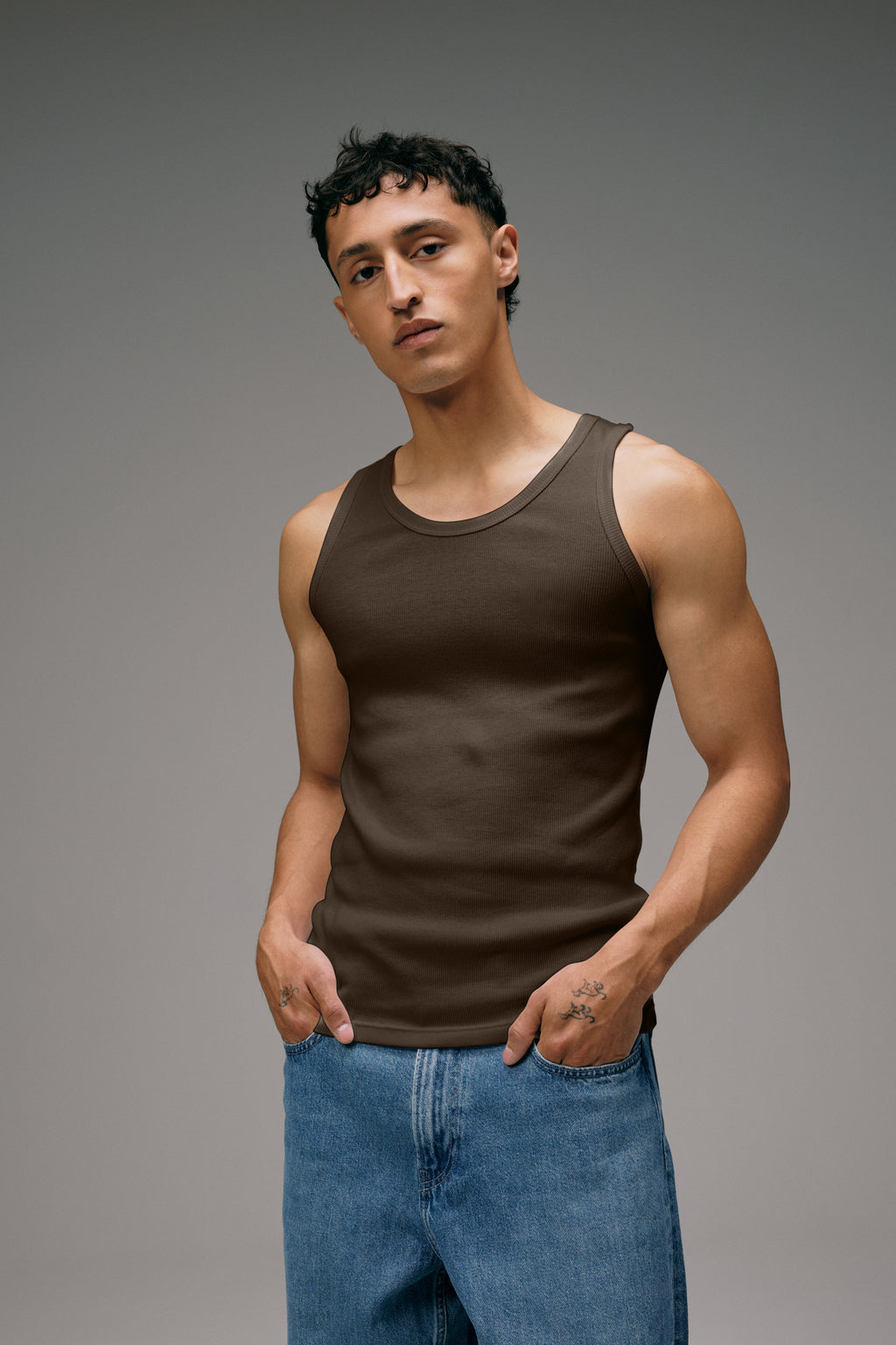 Débardeur Homme Marron Made in France