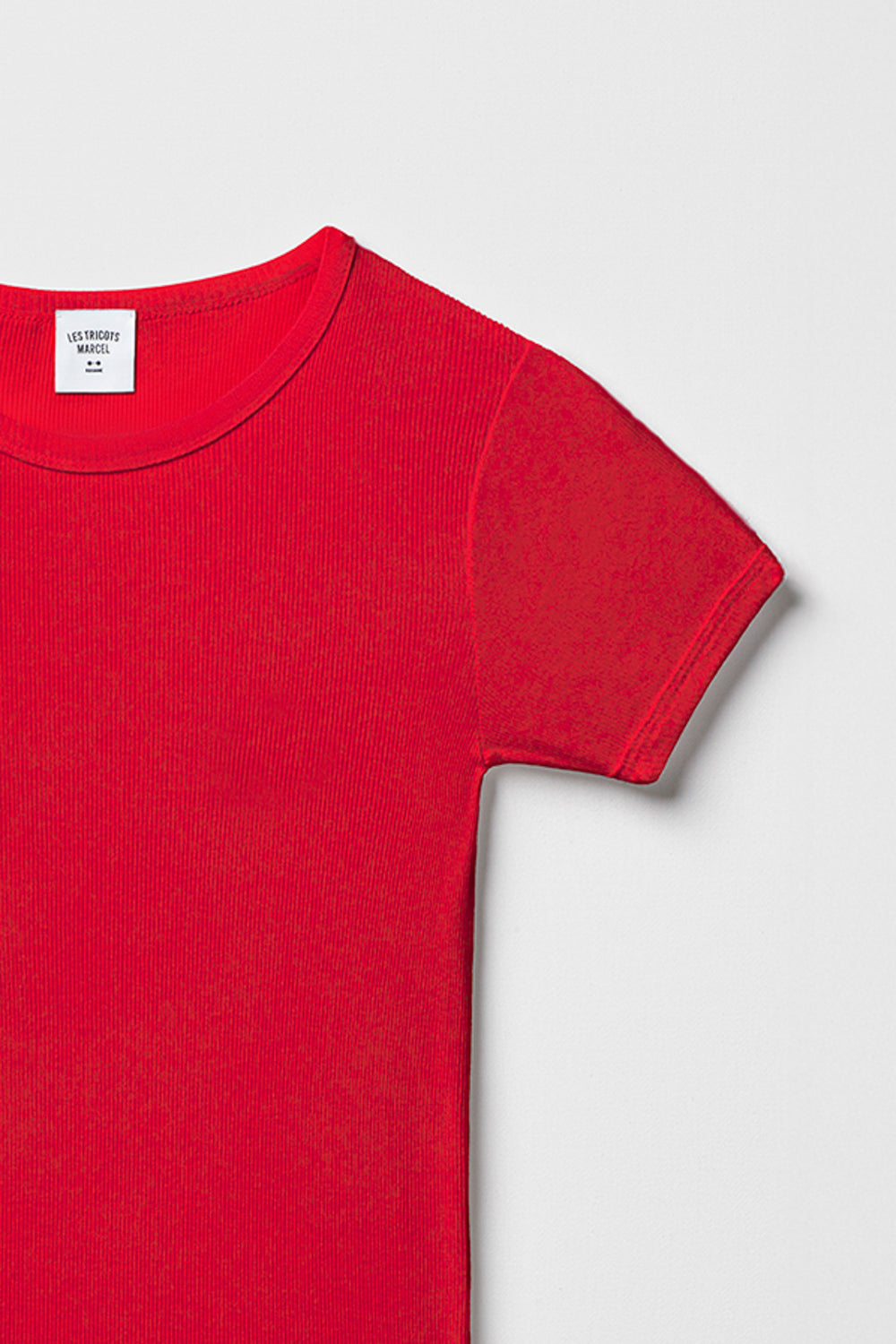 Maillot de corps Rouge en coton côtelé fabriqué en france