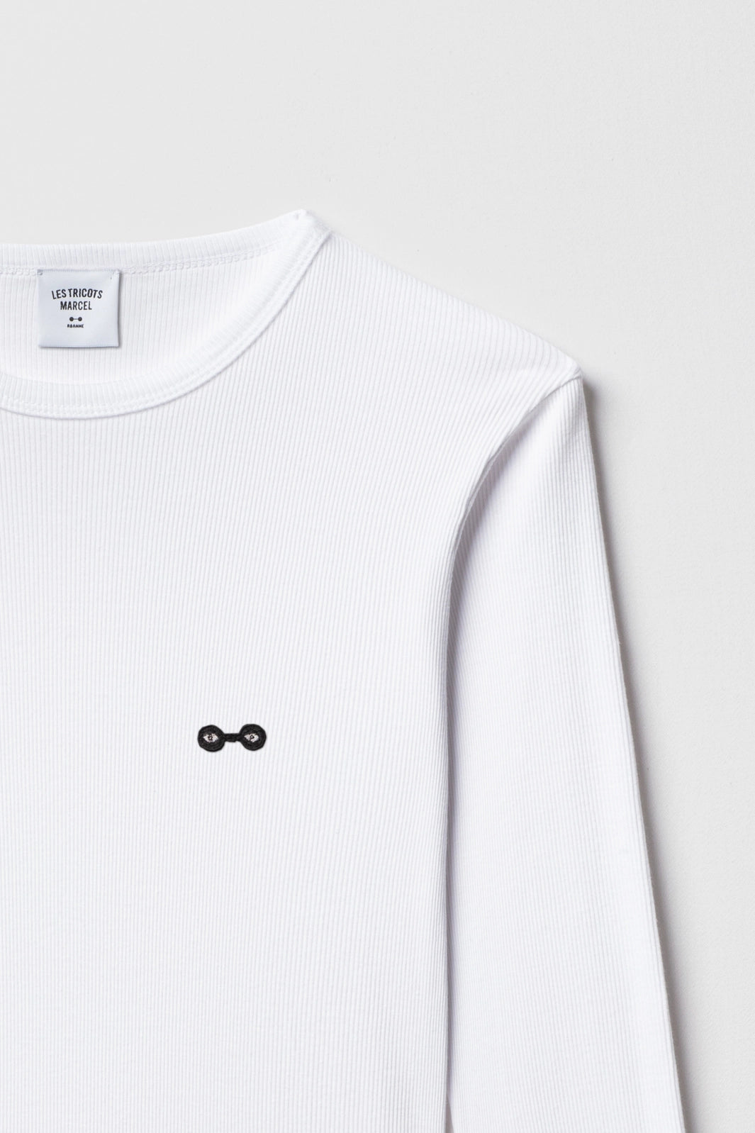 Maillot de Corps Blanc en coton côtelé
