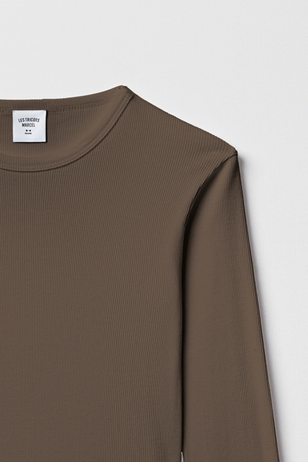 Maillot de corps Kaki manches longues en coton côtelé fabriqué en france