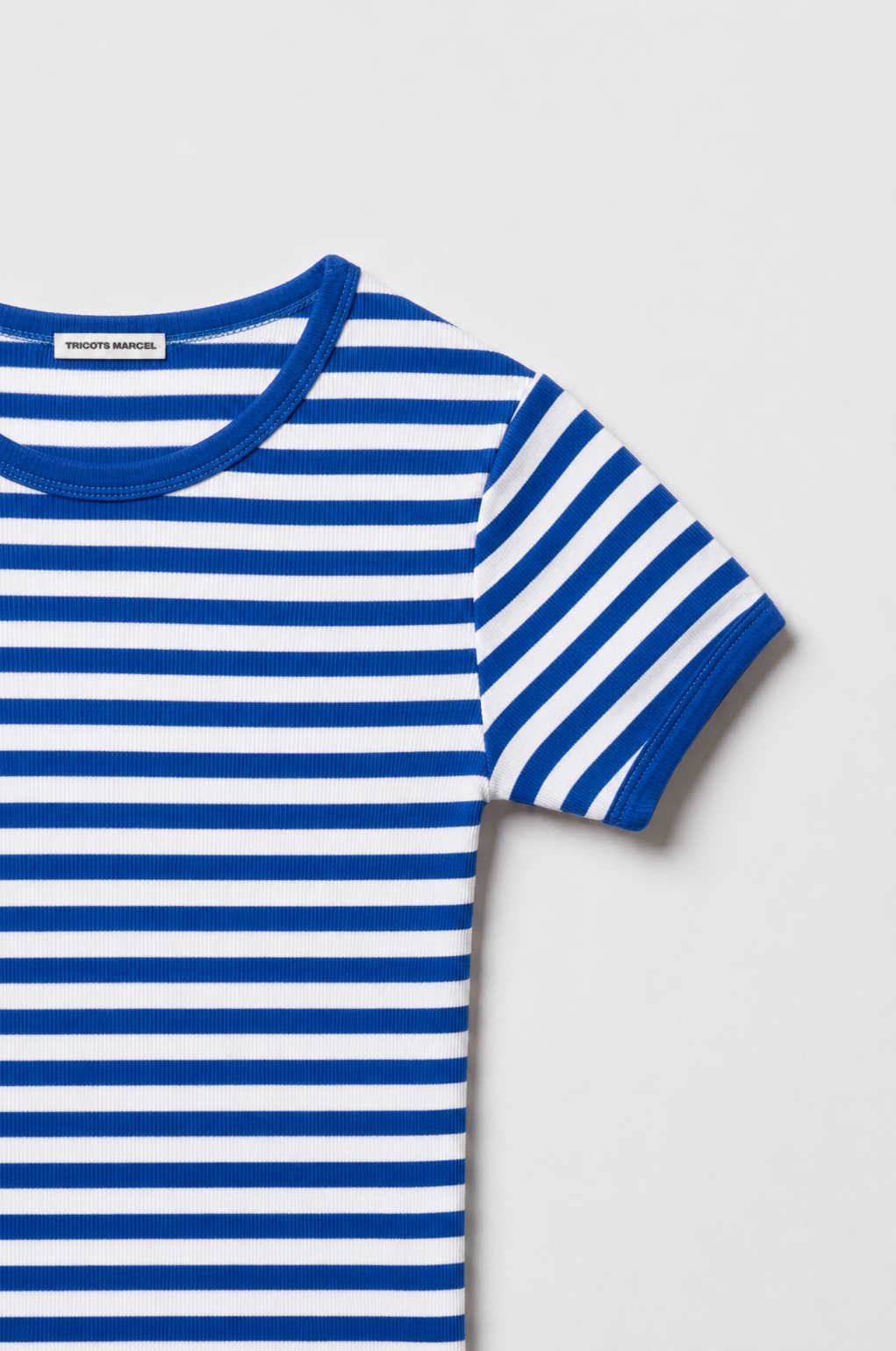 Maillot de Corps Rayé Bleu Ecru en coton Bio Made in france