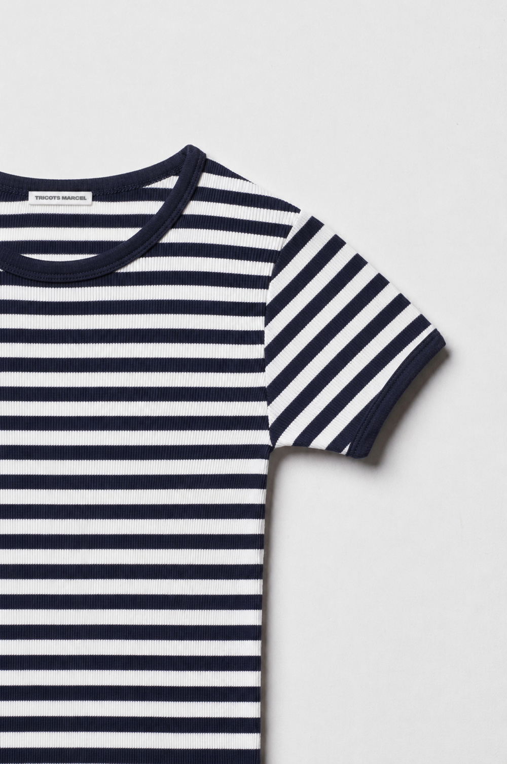 Maillot de Corps Rayé Bleu Marine Ecru made in France