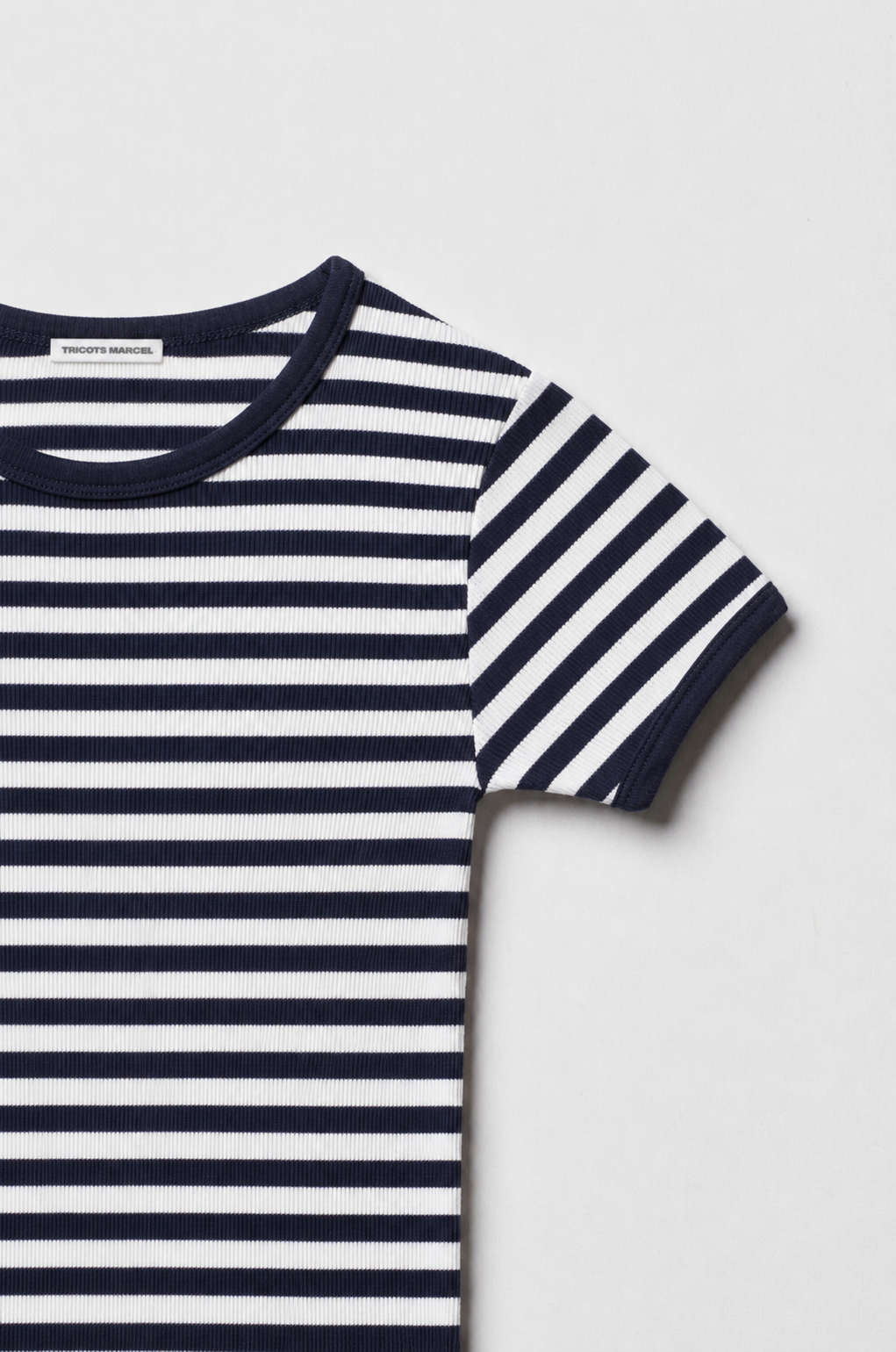 Maillot de Corps Rayé Bleu Marine Ecru made in France