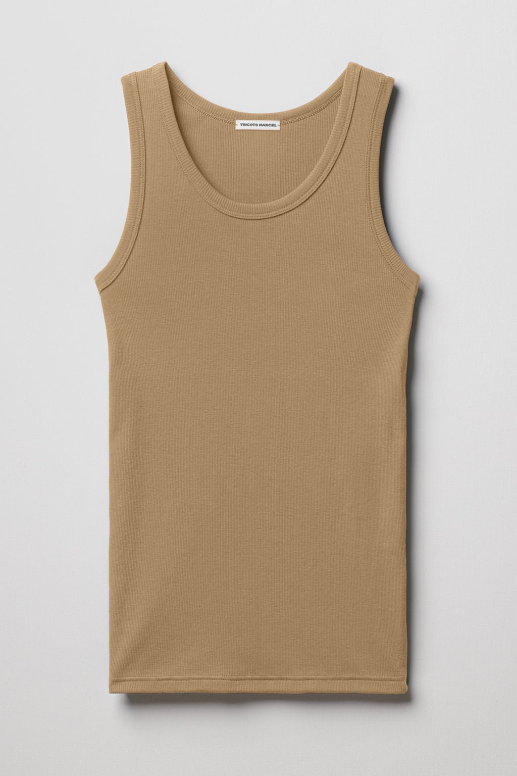 débardeur marcel beige kraft en coton Pima