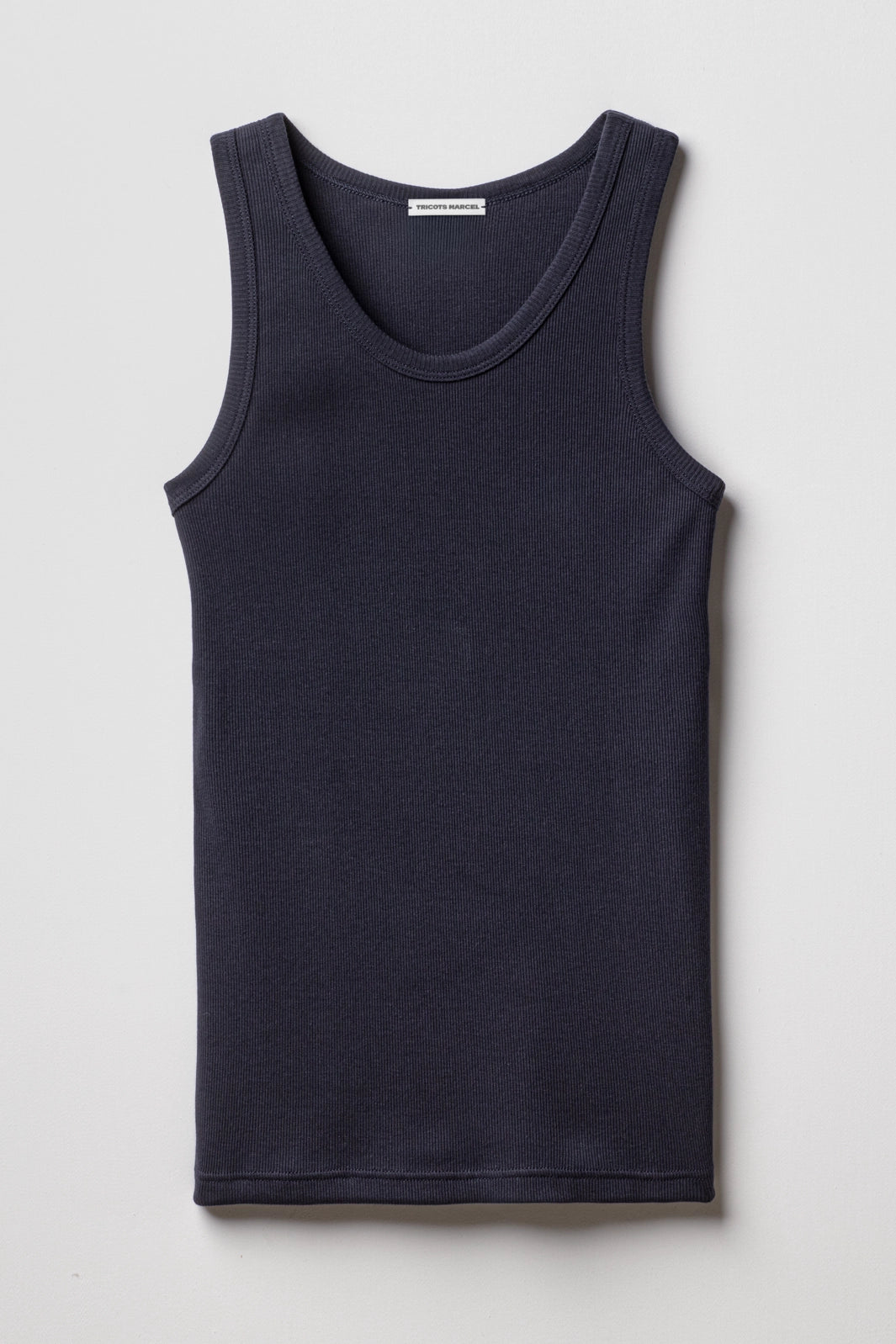 Débardeur Marcel bleu Marine made in France