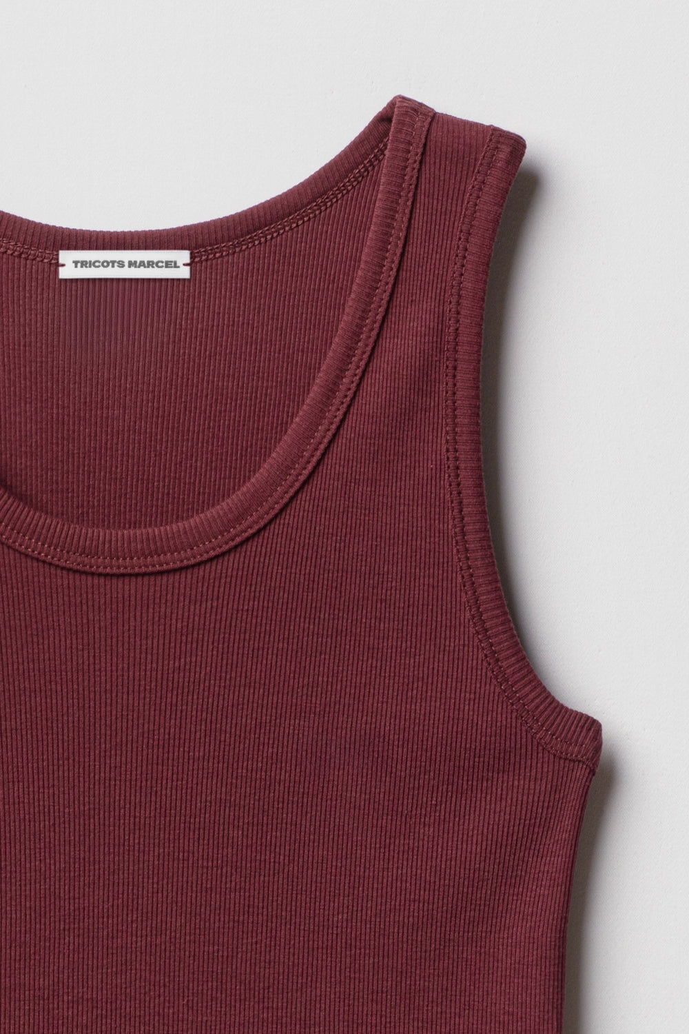 Débardeur Marcel Bordeaux en coton made in France