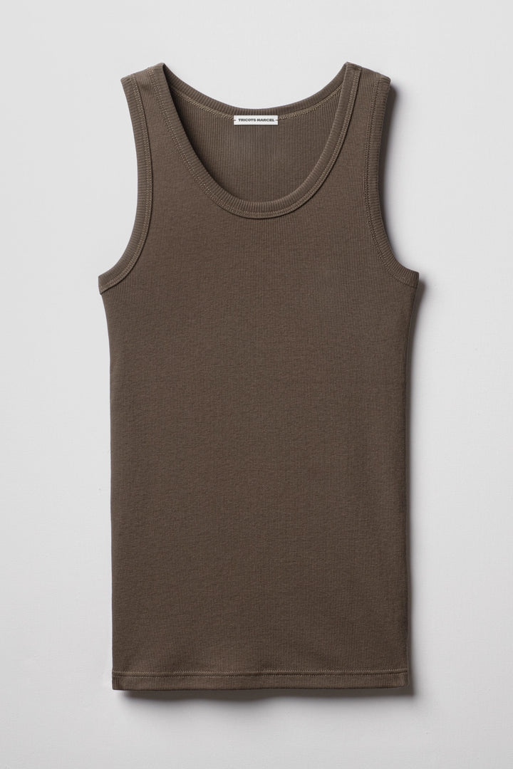 Débardeur Marcel Vert Kaki made in France