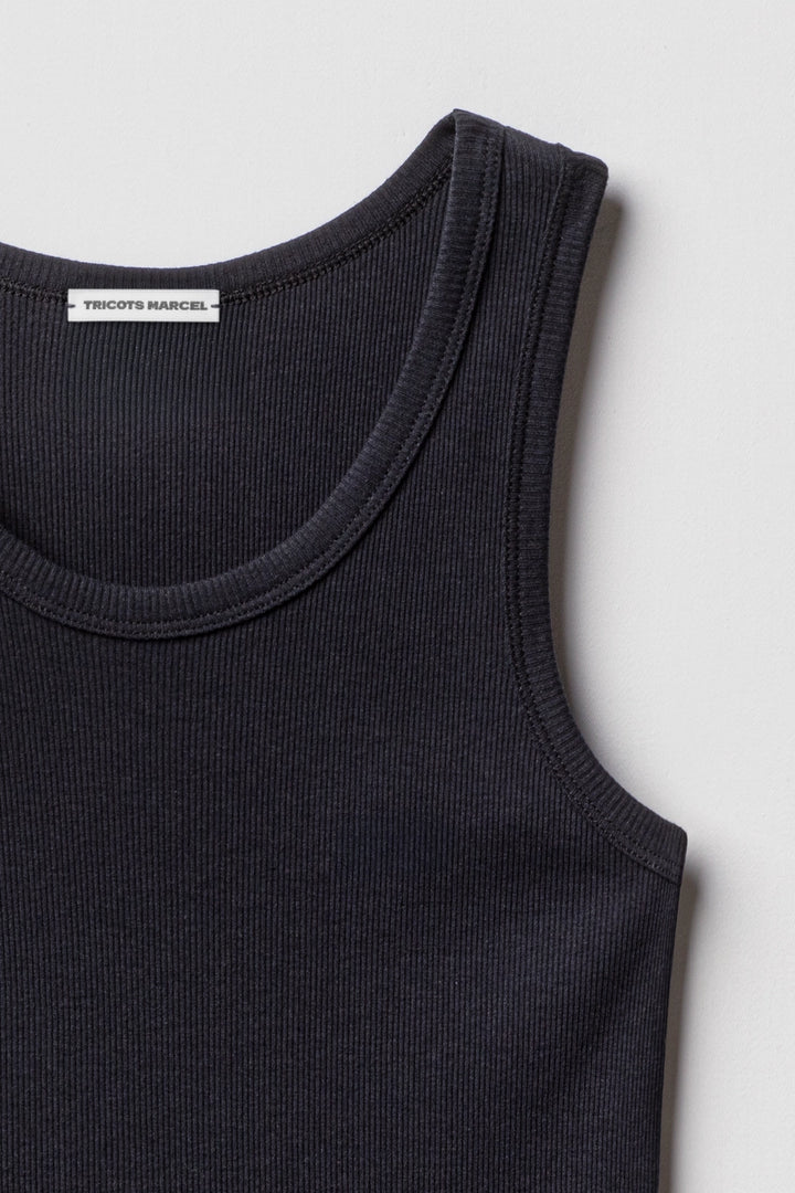 Débardeur Marcel Noir en coton