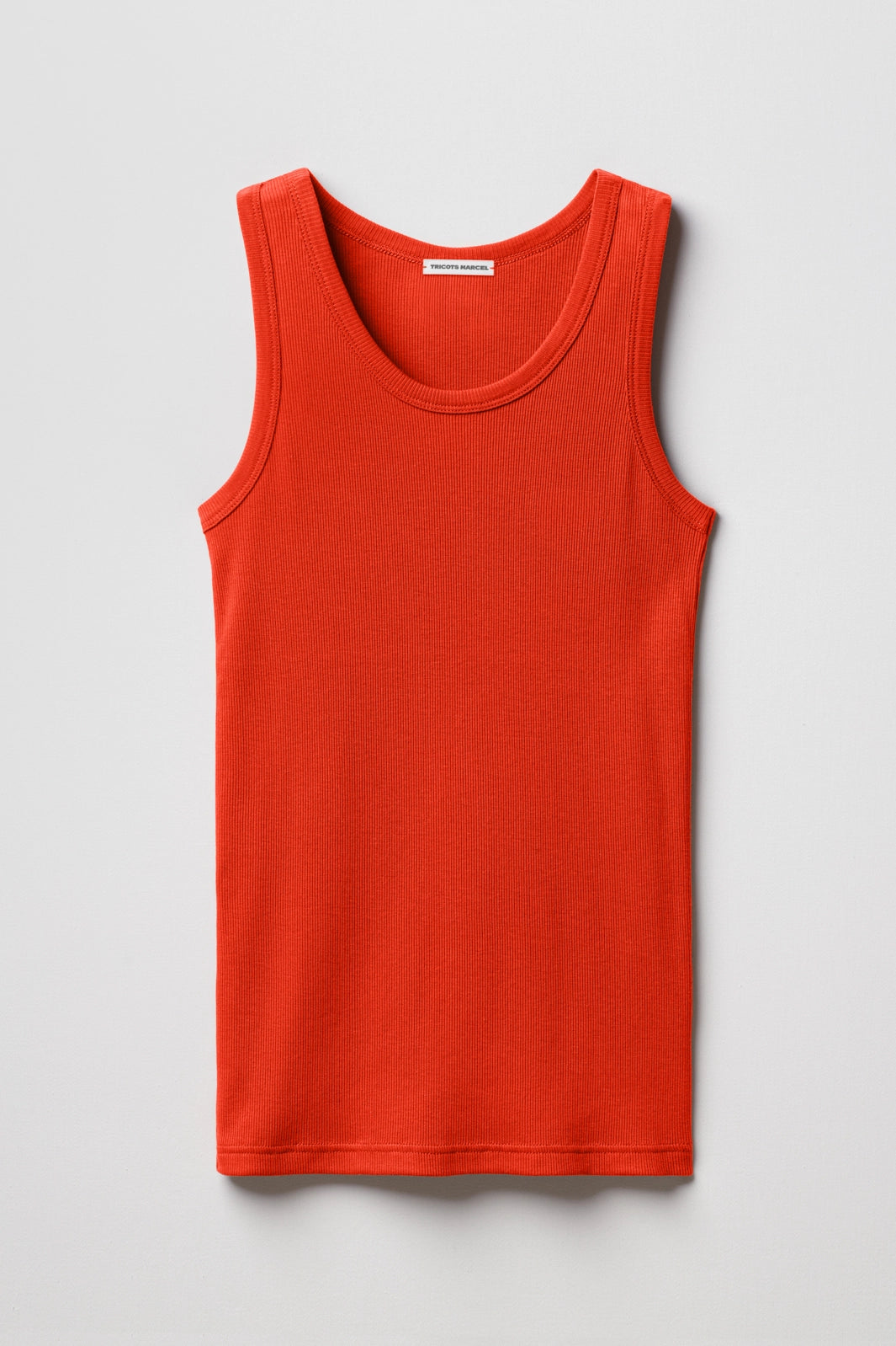 debardeur marcel orange en coton pima