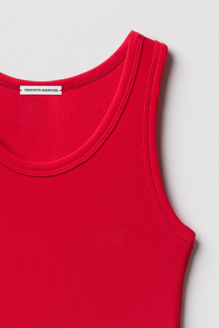 Débardeur Marcel Rouge en coton