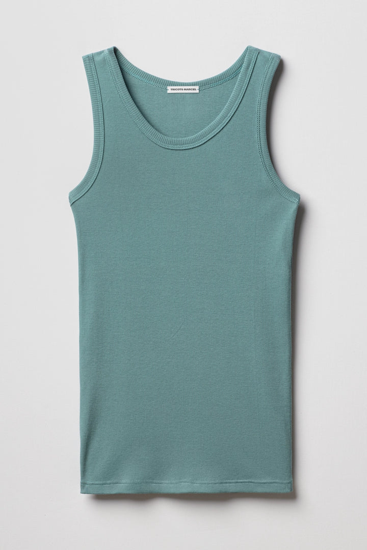 Débardeur Marcel Vert Lagon made in France