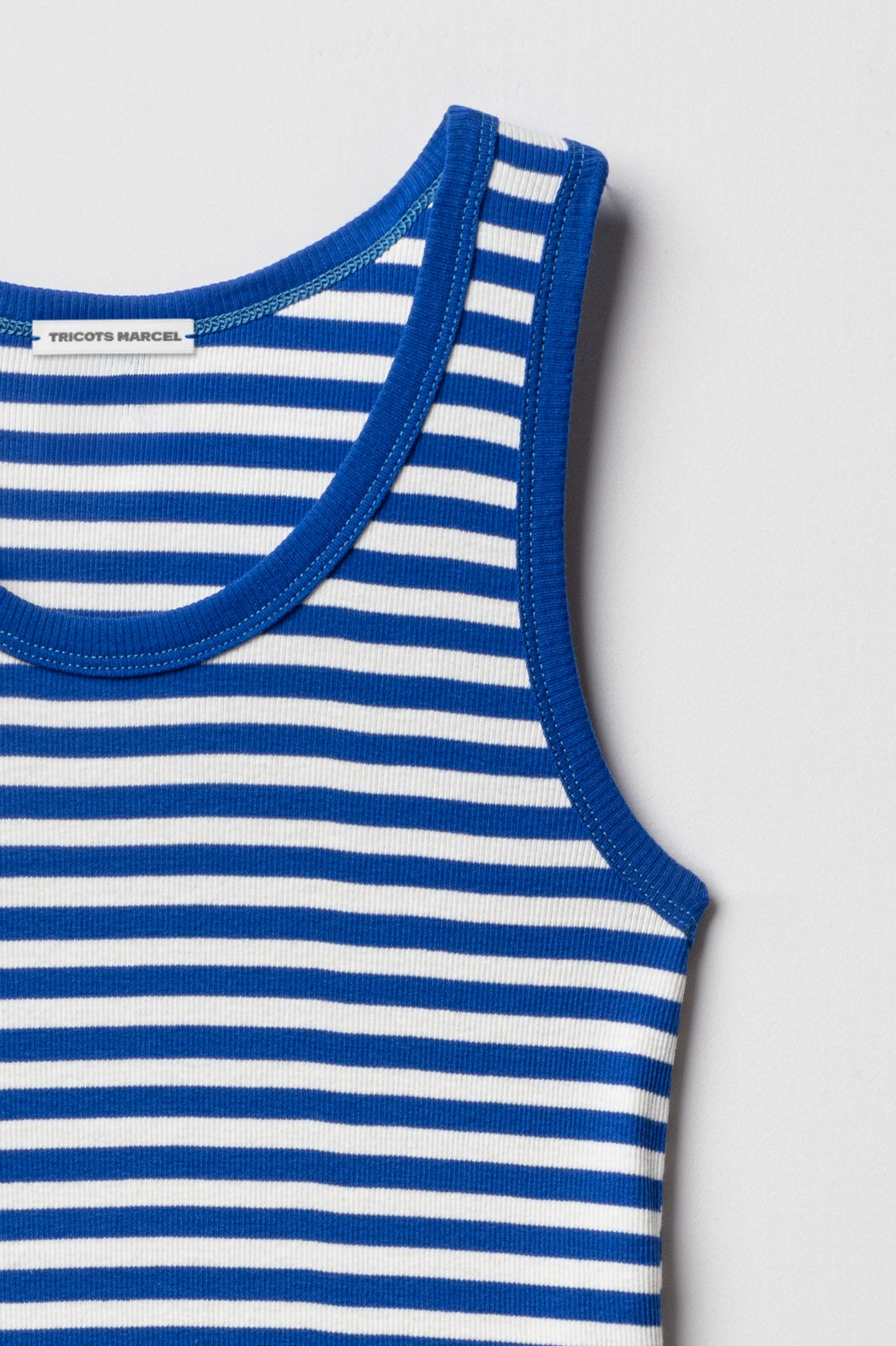 Débardeur Marinière Rayé Bleu Ecru en coton