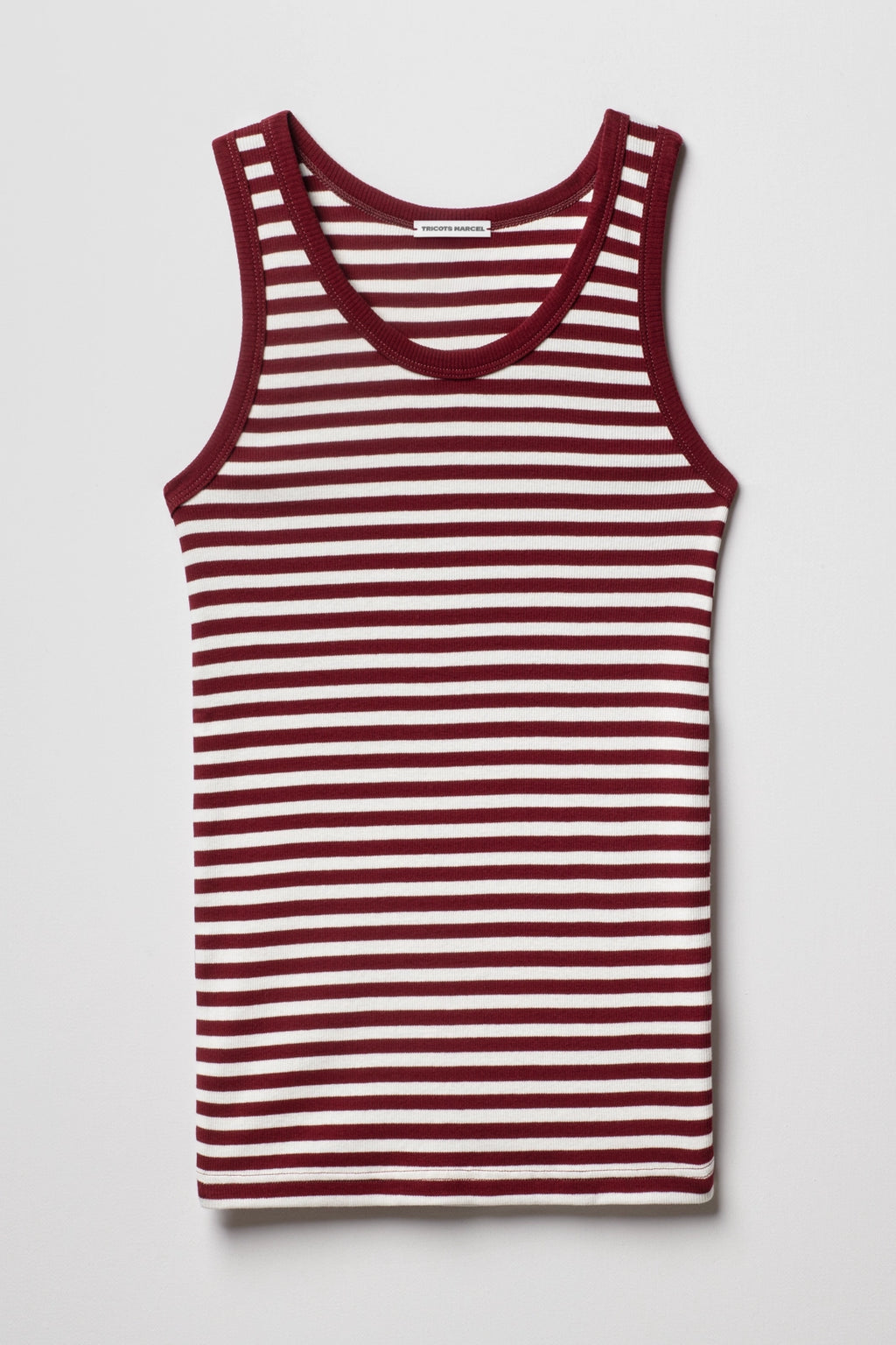 Débardeur Marinière rayé Bordeaux Ecru made in France
