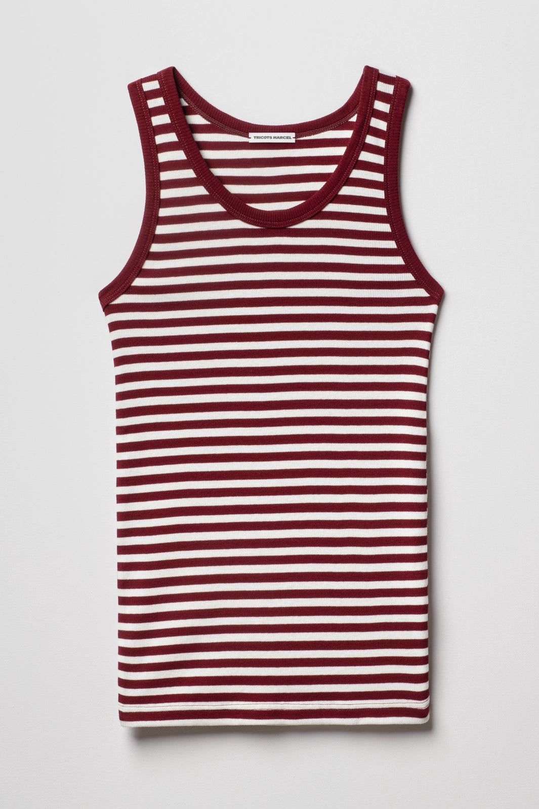Débardeur Marinière rayé Bordeaux Ecru made in France