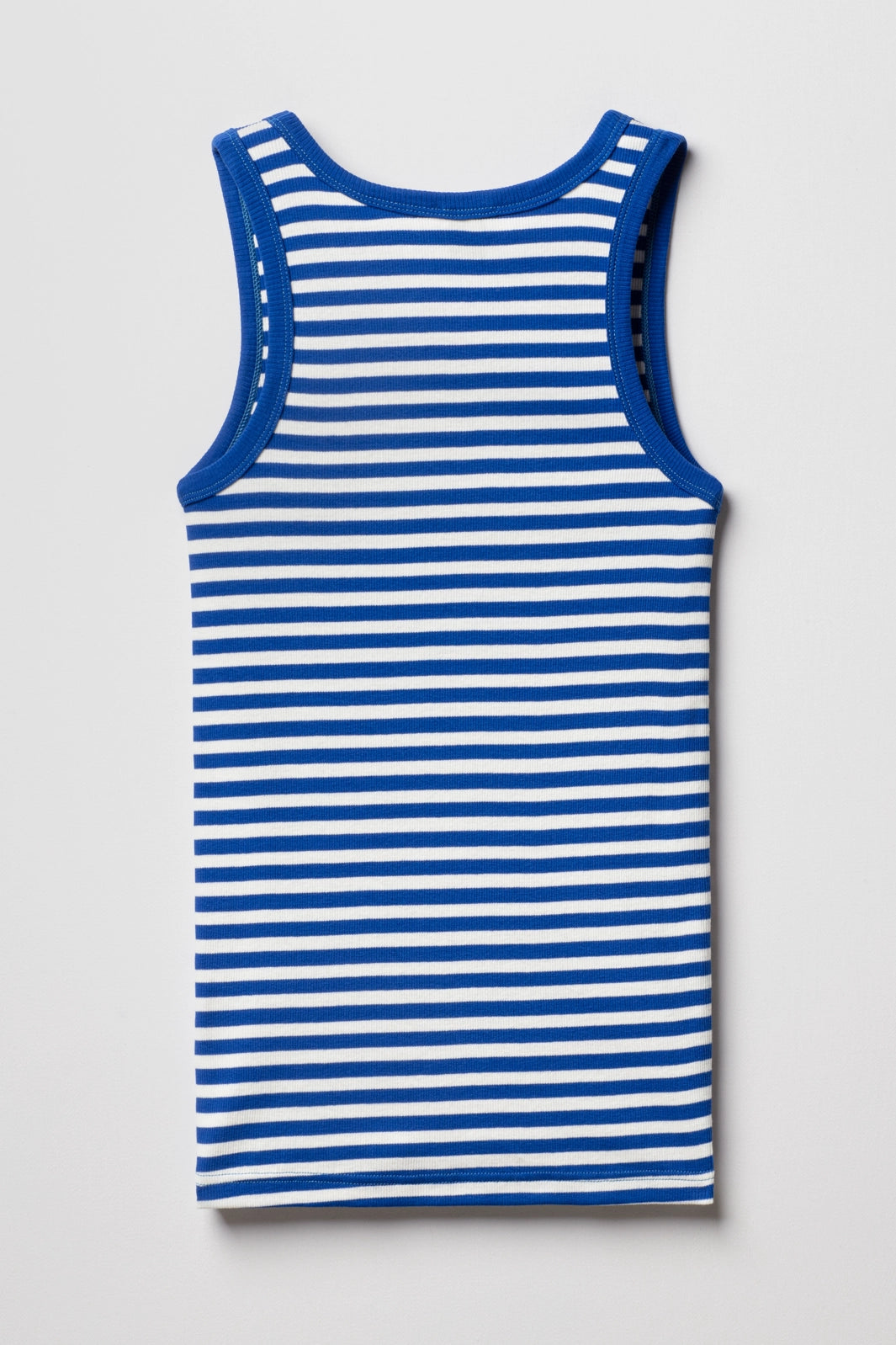 Dos Débardeur Marinière Rayé Bleu Ecru