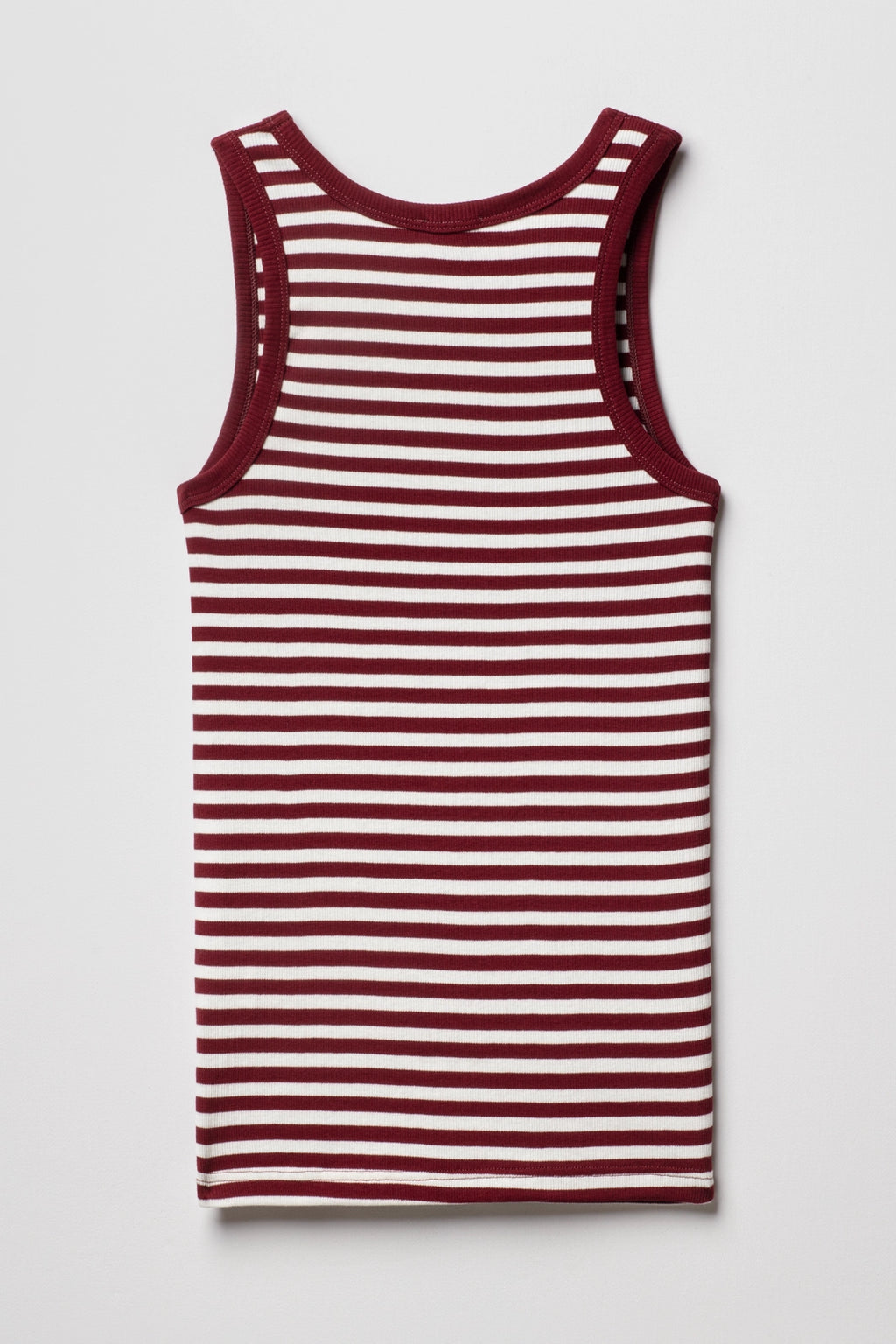 Dos Débardeur Marinière rayé Bordeaux Ecru