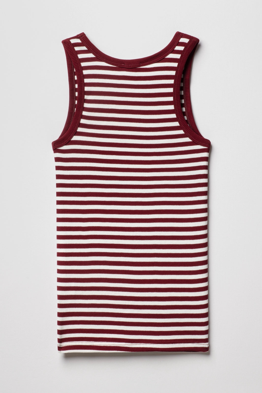 Dos Débardeur Marinière rayé Bordeaux Ecru