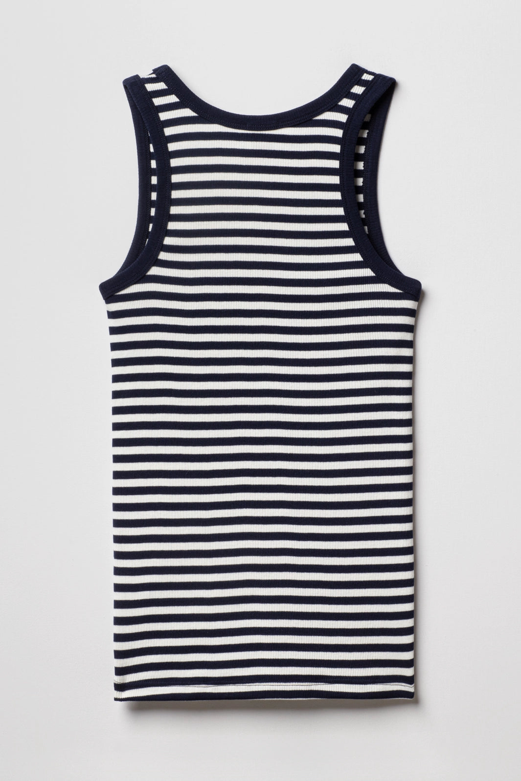 Dos Débardeur Marinière rayé Bleu Marine Ecru